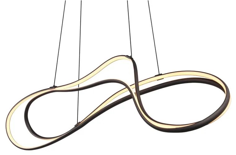 Czarna lampa wisząca LED z metalowym kloszem Nala – Trio Select