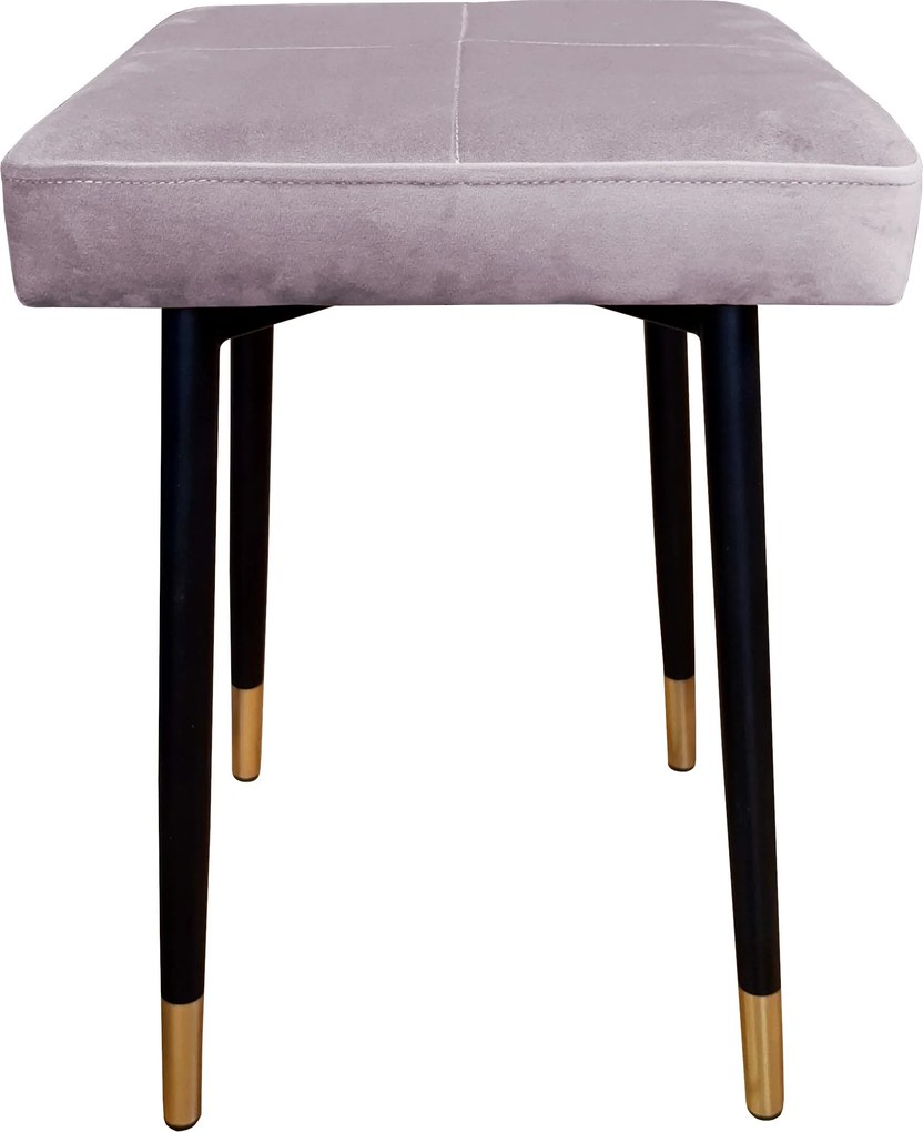 Taboret MAX tkanina Welur stelaż metalowy STOŁEK LOFT : Kolor nogi - Czano-złota stożek, Kolor tkaniny - VELVET - MG55, Typ tkaniny - Velvet