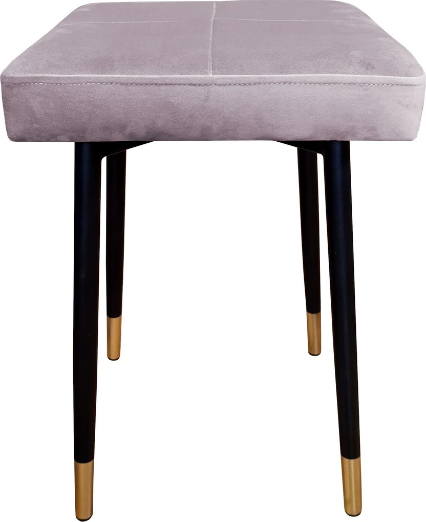 Taboret MAX tkanina Welur stelaż metalowy STOŁEK LOFT : Kolor nogi - Czarno-złota stożek, Kolor tkaniny - VELVET - MG55, Typ tkaniny - Velvet