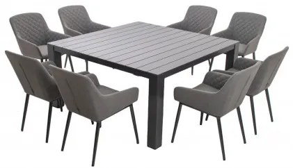 PRATO PARIS solid grey - luksusowy zestaw ogrodowy 8+1