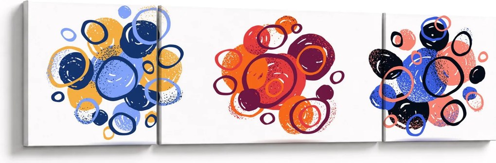 Obraz kolorowych kółek (170x50 cm)