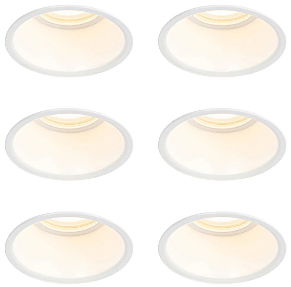 Zestaw 6 białych opraw LED GU10 50mm IP44 - Dept