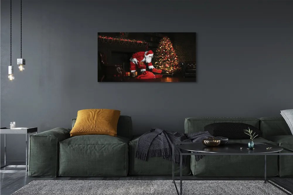 Obraz na płótnie Choinki, Prezenty, Dekoracje i Mikołaj