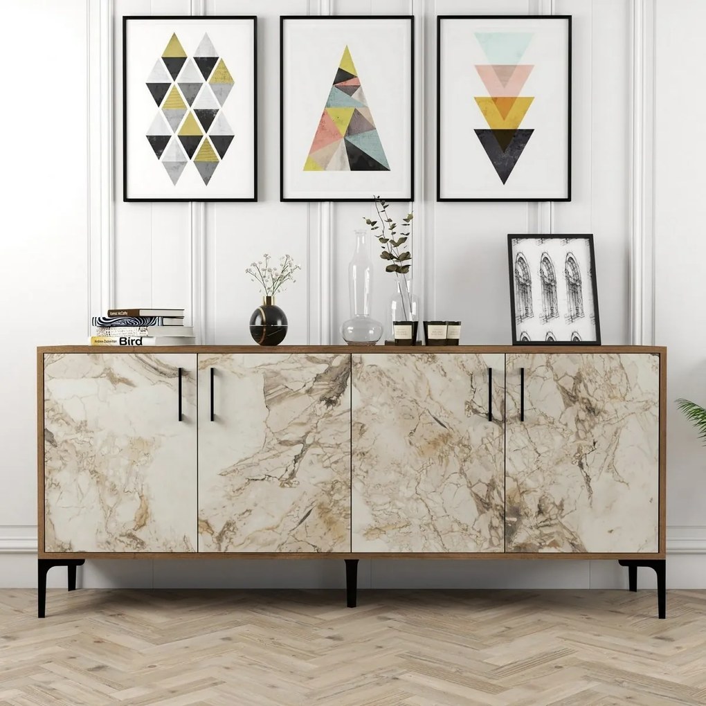 Szafka Kiev Walnut and White Marble