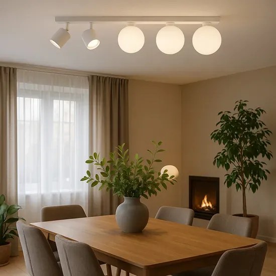 Nowoczesna biała lampa na listwie H2-H00