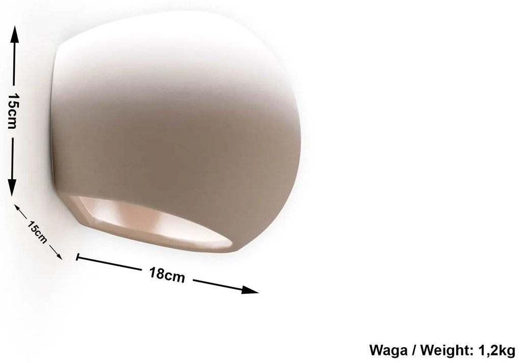 Ceramiczny kinkiet LED kula 27X E711 G8-H44