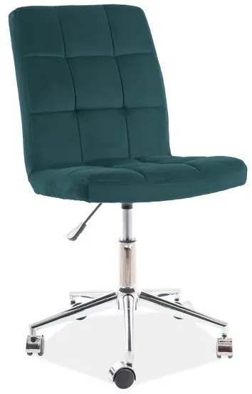 FOTEL OBROTOWY Q-020 VELVET ZIELONY BLUVEL 78 SIGNAL