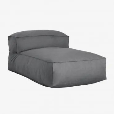 Fotel Ogrodowy Chaise Longue Z Tkaniny Dojans Szary Granit - Sklum