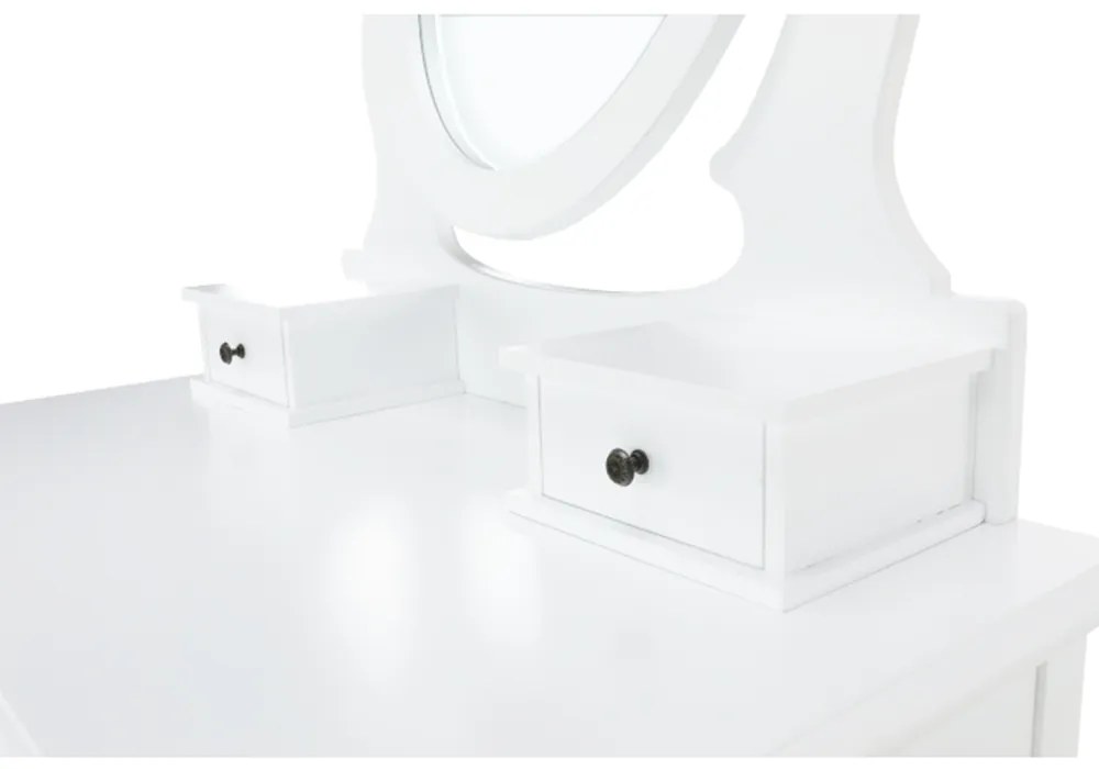 Ozdobny stolik ze stołkiem LINET NEW, biały