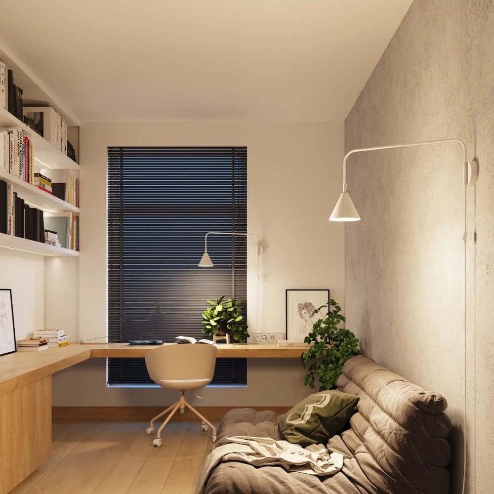 Biały kinkiet do kontaktu Zylo – Sollux