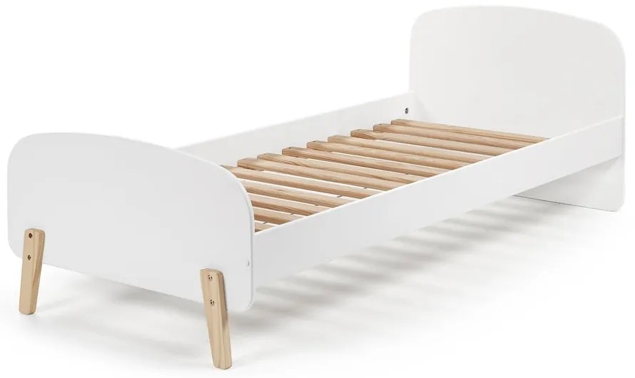 Białe łóżko dziecięce Vipack Kiddy, 90 x 200 cm
