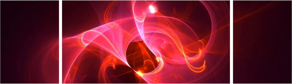 Nowoczesny obraz różowej abstrakcji (170x50 cm)