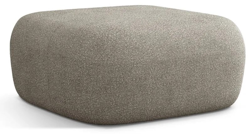 Jasnoszary podnóżek z materiału bouclé Jenny – Micadoni Home