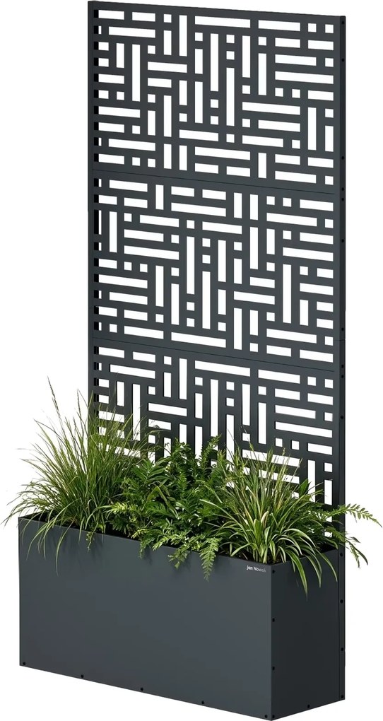 Metalowa pergola z donicą Rose 90 × 30 × 180 cm, kolor antracyt