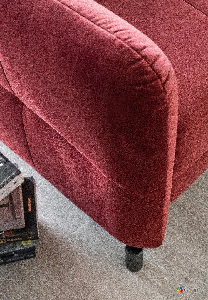 Narożnik z funkcją spania LORELLE VELVET szary prawy ELTAP