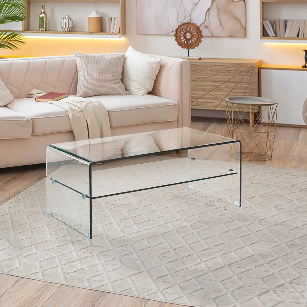 Szklany stolik 50x100 cm Cristal Evo – Tomasucci