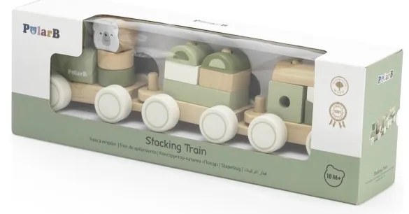 Viga polarb zielona kolejka pociąg z wagonikami klocki