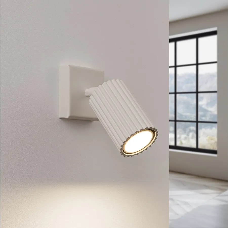 Lampa ścienna minimalistyczny Gloow, aluminium - 1 źródło światła 3000K - L.8 x H.8 cm - beżowy