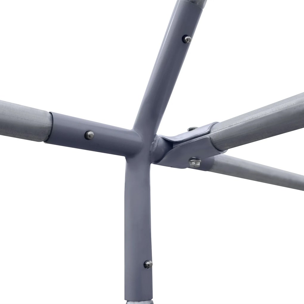PawHut Kurnik Kurnik Woliera, z możliwością wejścia, zamknięte drzwi, na 10-12 kur, 280 cm x 380 cm x 195 cm, Szary