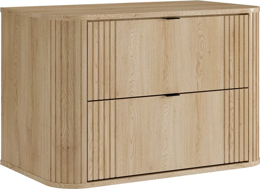 Szafka łazienkowa wisząca pod umywalkę - Kolor jasny naturalny - 80 cm - FILOR