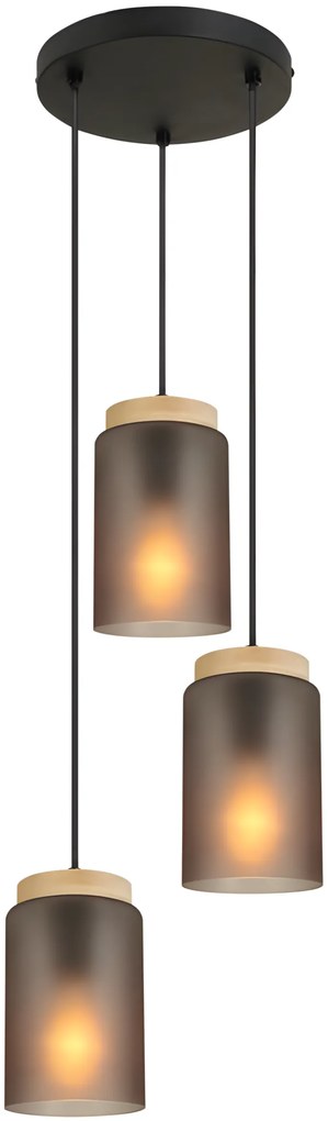 LAMPA SUFITOWA WISZĄCA APP1811-3CPR Frosted Grey