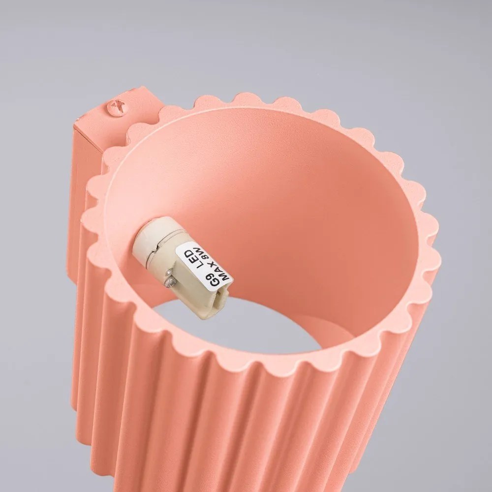 Brzoskwiniowy kinkiet ø 10 cm Zora – Sollux