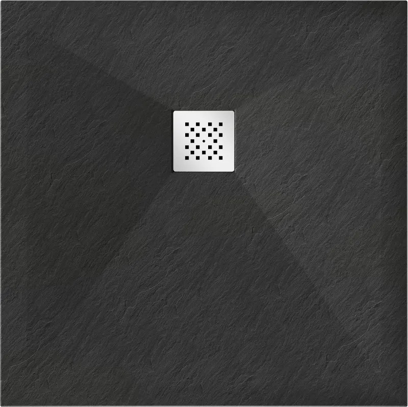 Mexen Stone+ brodzik kompozytowy kwadratowy 100 x 100 cm, czarny - 44701010