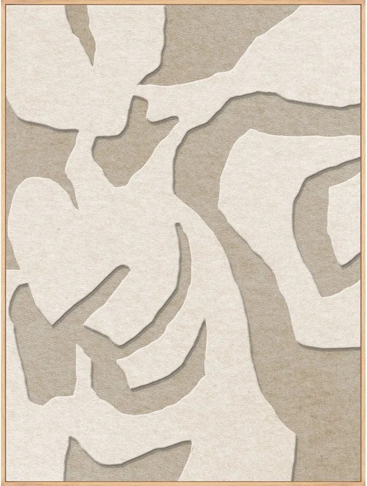 Obraz akustyczny 3D z ramą w zestawie 90x120 cm Soft Embrace 1 – Malerifabrikken