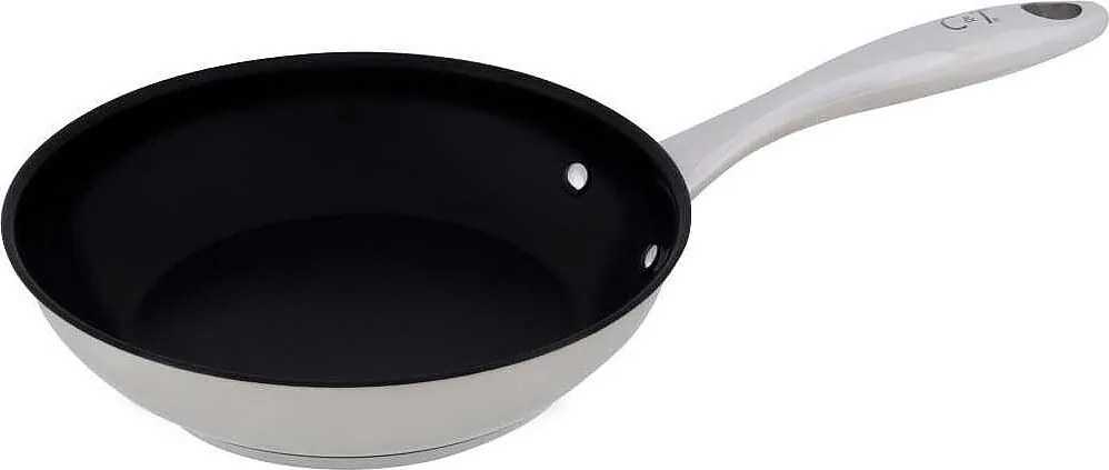 Patelnia ze stali nierdzewnej 20 cm Cosy & Trendy Classic, dno aluminiowe, do wszystkich rodzajów kuchenek, w tym indukcyjnych, nieprzywierająca, do zmywarki