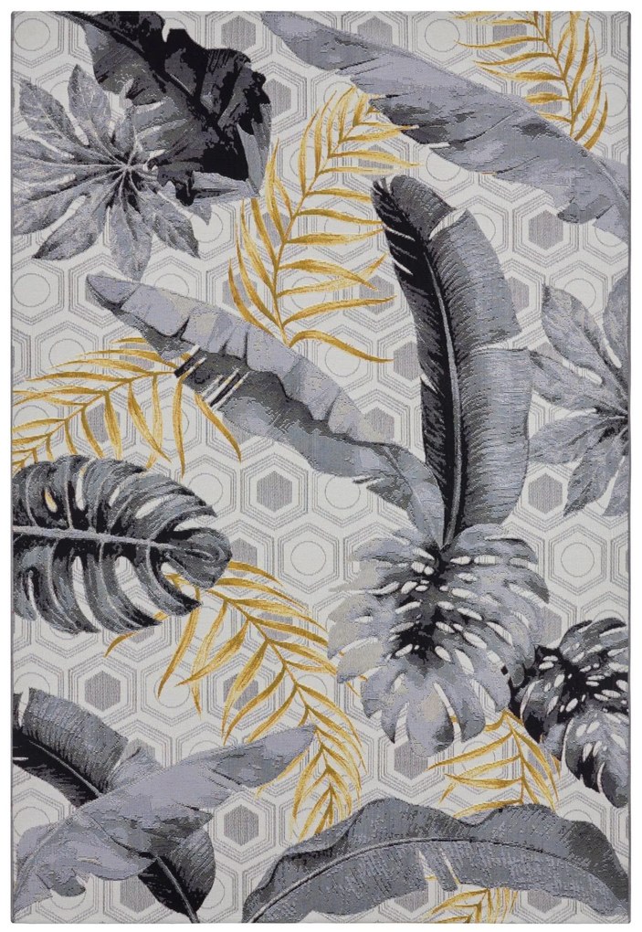 Dywan zewnętrzny Flair Liście szaro-zielone 80 cm x 165 cm
