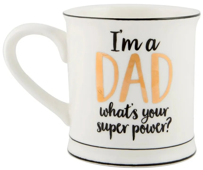 Porcelanowy kubek Sass & Belle Super Dad, 400 ml