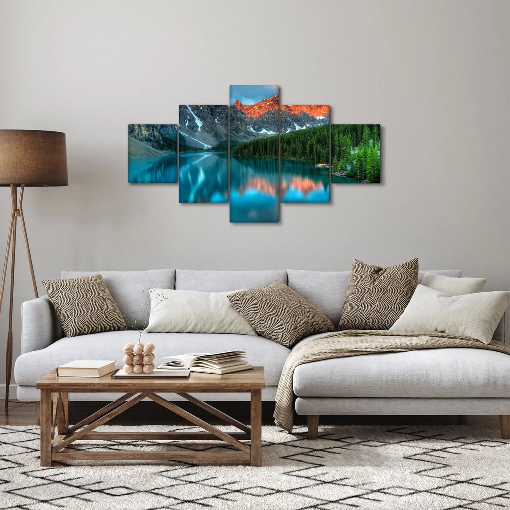 Obraz turkusowego jeziora (125x70 cm)