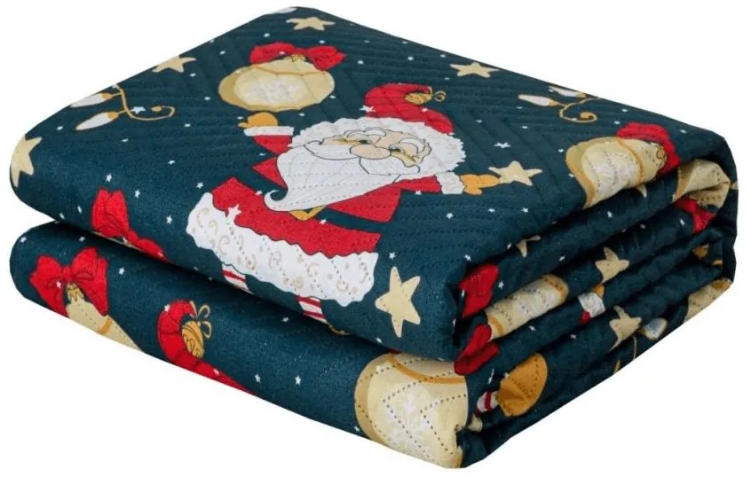 Narzuta na łóżko SANTA, niebieska Rozmiar: 220 x 240 cm