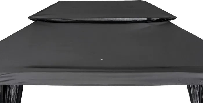 Huśtawka Ogrodowa CARMEN Szara/Czarna Nowoczesna