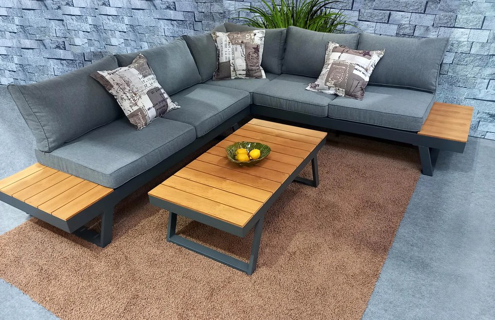 Doppler LIVORNO LOUNGE SET - narożny zestaw ogrodowy - Towar rozpakowany (N638)