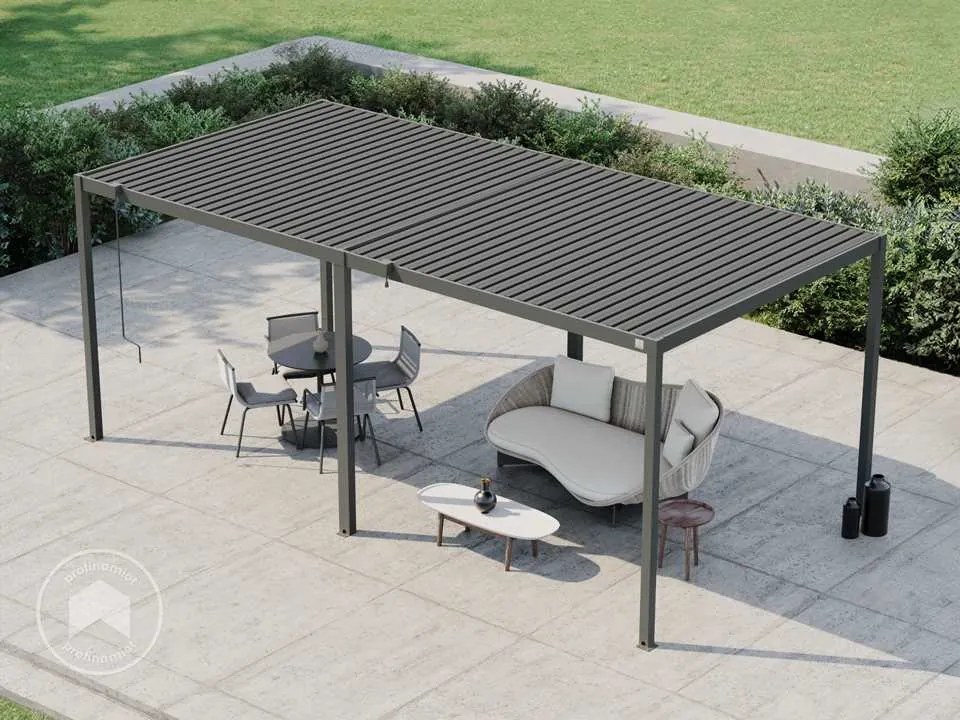 PRIMEYARD 3x6m Pergola Deluxe, lamelowa, antracyt - (GFPV01108)