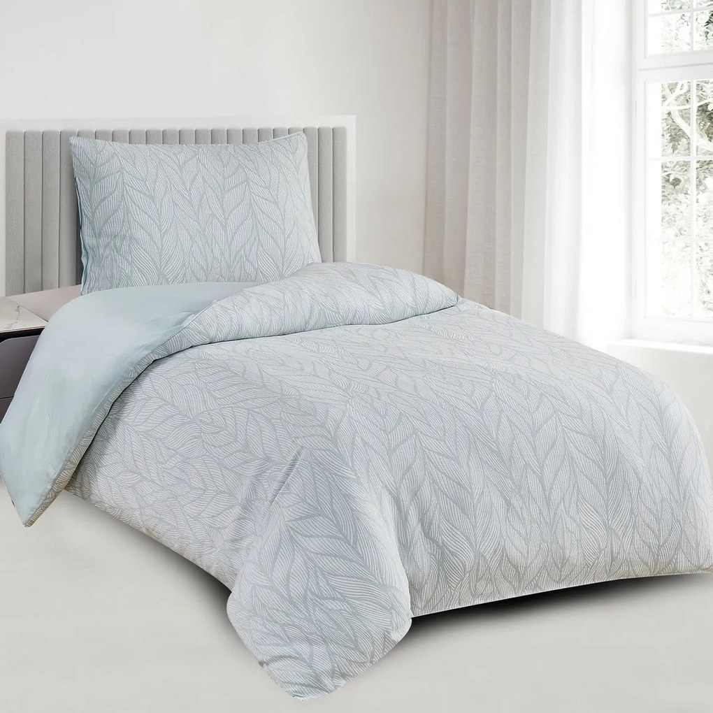 Pościel żakardowa Florida zielony, 140 x 200 cm, 70 x 90 cm