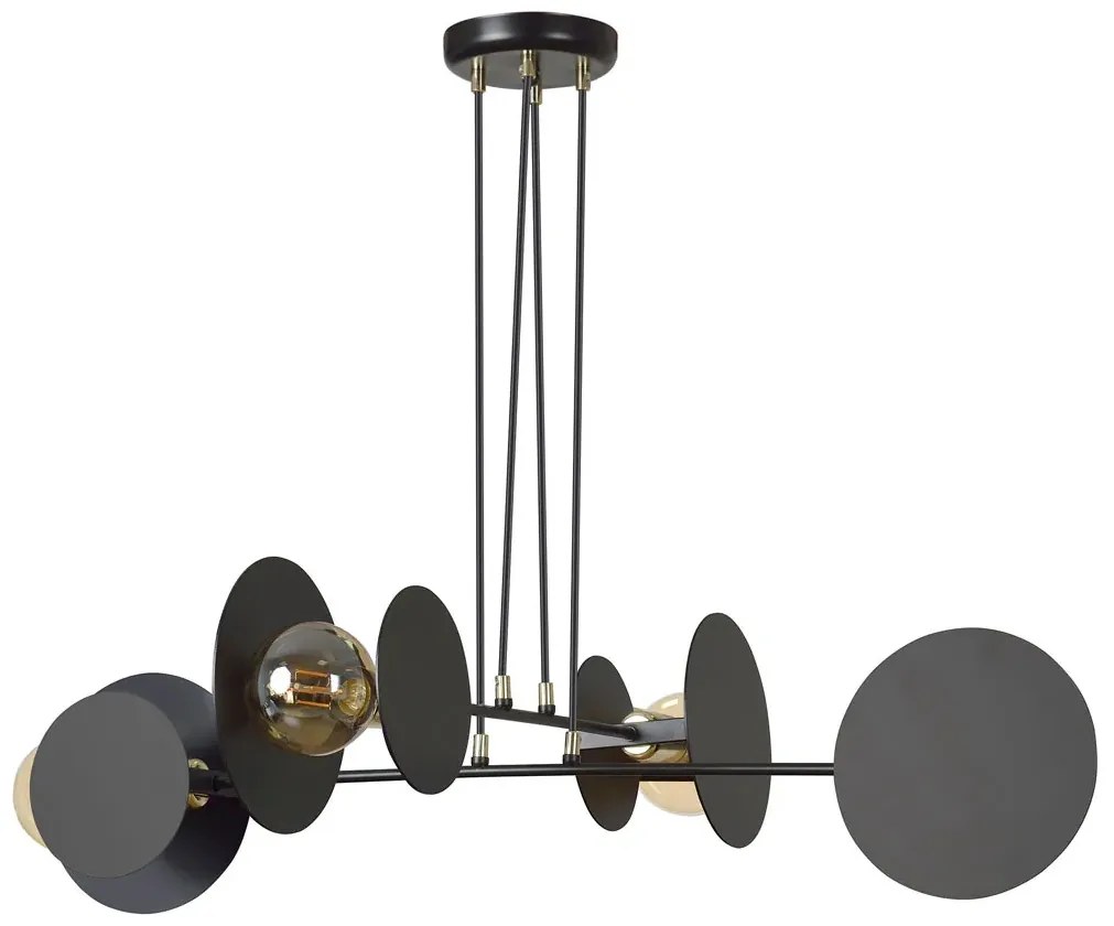 Czarna industrialna lampa wisząca - 2X D027 C1-S18