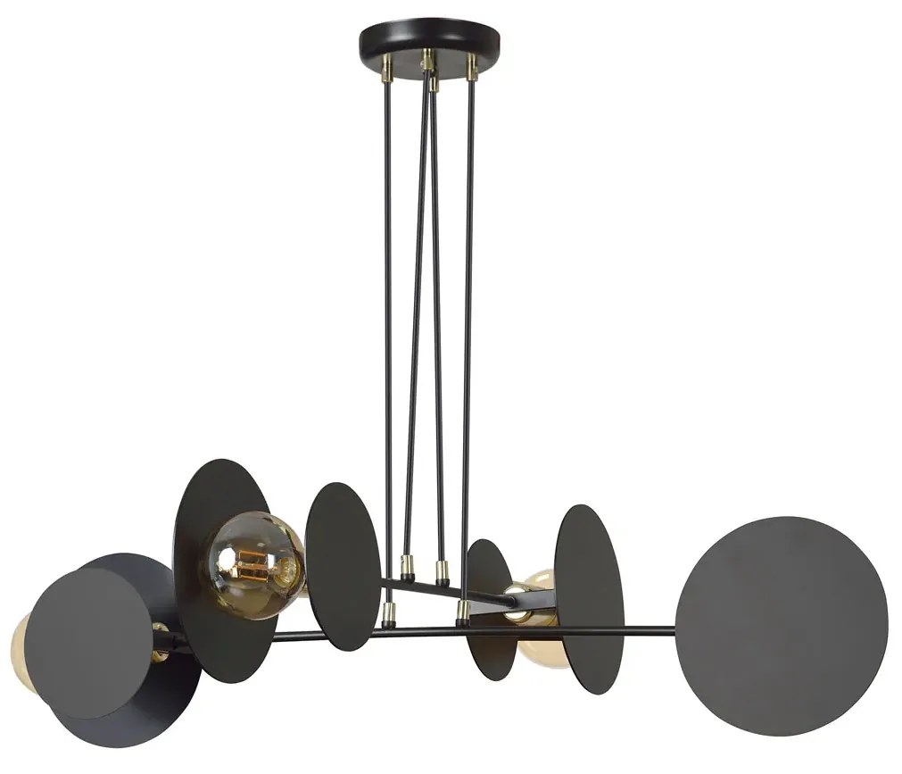 Czarna industrialna lampa wisząca - D027-Coriso