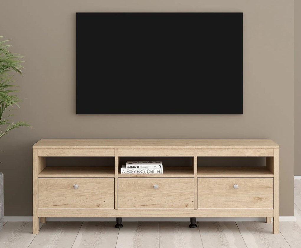 Szafka pod telewizor z szufladami Madrid, jackson hickory