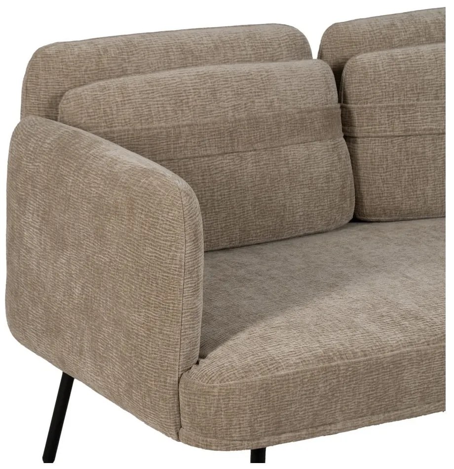 Beżowa sofa z tkaniny szenilowej 127 cm Bind – Ixia