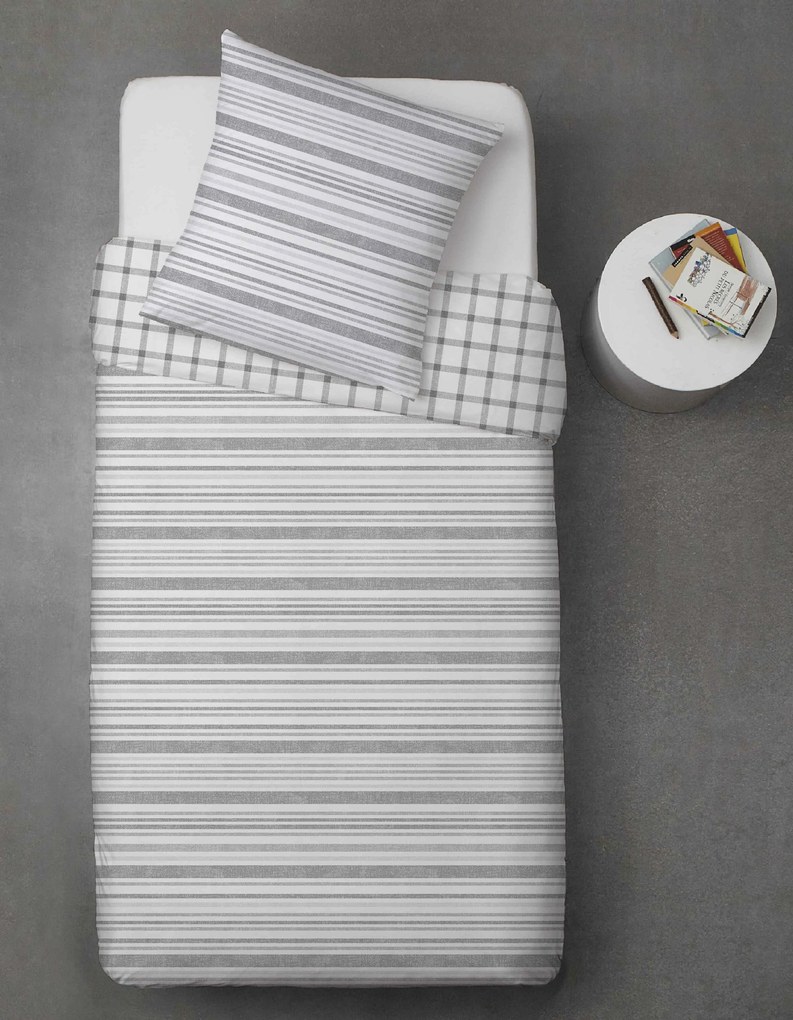PrzytulneMieszkanie.pl PrzytulneMieszkanie.pl Pościel z bawełny renforcé LINKY szare Rozmiar pościeli: 70 x 90 cm | 140 x 220 cm