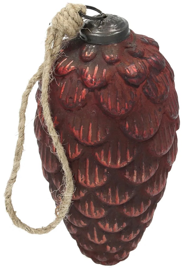 Bombka Vintage Cone 16 cm red
