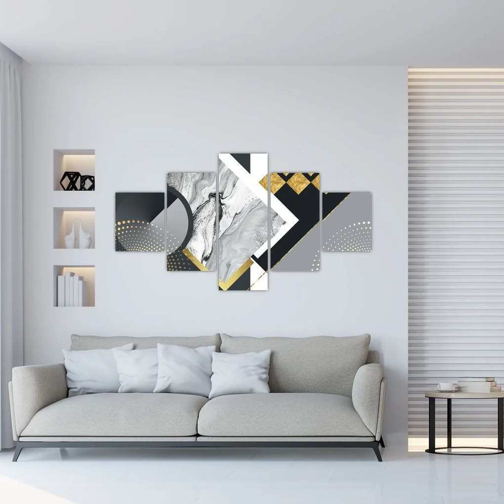 Obraz - Teksturowany kolaż (125x70 cm)