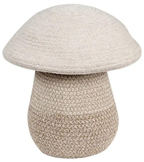 Beżowy tekstylny dziecięcy kosz na zabawki ø 23x27 cm Mushroom – Lorena Canals