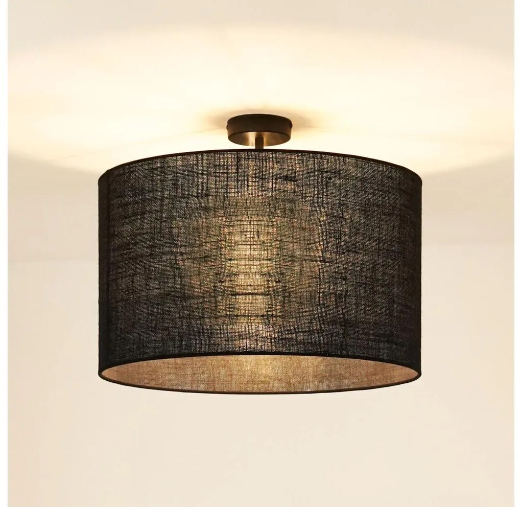 Brilagi - Lampa sufitowa TUBES ROLLER 1xE27/15W/230V Ø 50 cm czarna