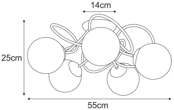 Nowoczesny pięcioramienny żyrandol do pokoju - 13X A718 K7-F79