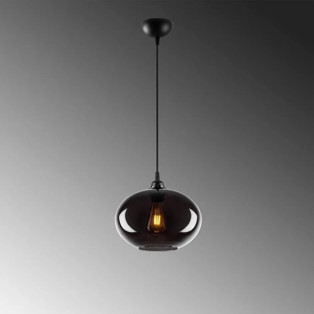 Lampa wisząca ze szklanym kloszem ø 27 cm Smoked – Opviq lights