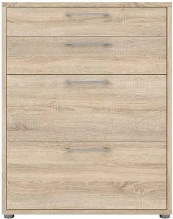 Niski regał biurowy Prima dąb sonoma