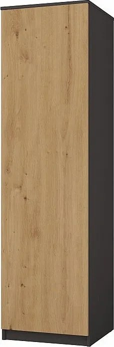 Szafa Malwa SD-50 | Antracyt/Dąb Artisan | 50x50x180 cm |Szafa z Systemem TIP-ON